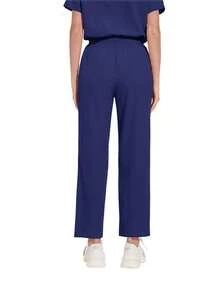 Fade Proof Scrub Set With V Neck Top And Straight Leg Pants Offering Nine Pockets And A Comfortable Fit - Màu xanh hải quân - Xem 6