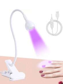 1 件鹅颈美甲灯、USB 夹灯、395nm 美甲凝胶指甲油 UV 灯、小夜灯、USB 或电动供电 - 彩色 - 查看 23