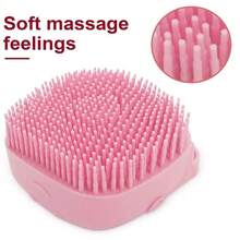 Pet Bath Massage Brush Puppy Dog Cat Grooming Cleaning Soft (Pink) - Pink - View 7