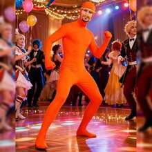 NetHong Kids Adults D.RSeuss The Lorax Costume Morph Bodysuit Moustache Book Week