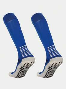 1双男童及膝足球袜，女童毛巾底防滑运动袜，适合10-18岁青少年，可用于足球训练、跑步、户外活动 - 彩色 - 查看 12