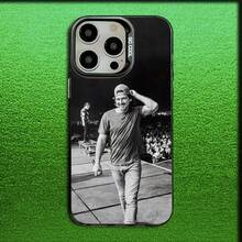 Funda de teléfono Singer M-Morgan Wallen para 17,16,15,14,13,12,11,Pro,MAX, cubierta de silicona mate gris negra - Z6 - Ver 12