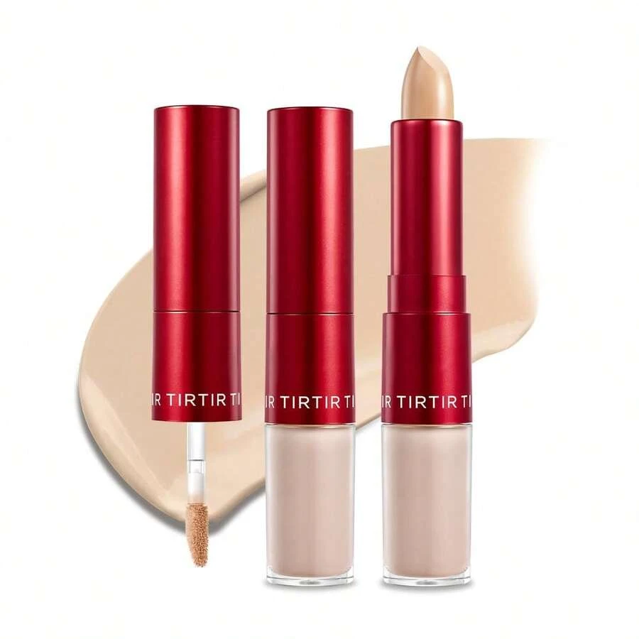 TIRTIR Glide&Hide Blurring Concealer - Creamy Texture, Conceals Dark Circles And Wrinkles, Dual Formula (Liquid Tip & Balm Stick), Long-Lasting Wear, Korean Makeup - #4N - 四個N - 查看 1