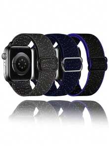 Bộ 3 dây đeo co giãn Solo Loop họa tiết da báo tương thích với dây đeo 38mm 40mm 41mm 42mm 44mm 45mm 46mm 49mm dành cho nam nữ, dây đeo nylon thể thao co giãn có thể điều chỉnh họa tiết da báo cho Series Ultra/SE/10/9/8/7/6/5/4/3/2/1 - Nhiều màu-2 - Xem 11