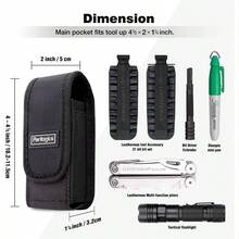 - Funda de repuesto para, Bolsa de cierre magntico para Wave Plus Wingman Charge Surge 300 sin seal P2 P4. Se adapta a herramientas de hasta 4.5 pulgadas de - Negro - - Ver 4
