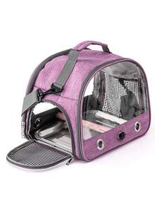 Süßer transparenter Haustiertragetasche - tragbare atmungsaktive Vogelreise-Tasche, mit Standstange, mit Schublade, faltbare kleine Tierbox für Papageien, Hamster, Kaninchen, Veterinärbesuch & Outdoor-Accessoires für Vogelmütter - Verschiedenfarbig - Übersicht 22