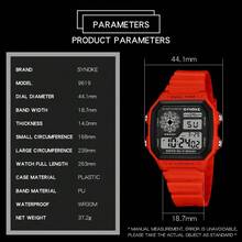 Men's Fashion Sports Watch Outdoor Military Tactical Waterproof Digital Watch LED Large Screen Backlight Multifunction Wristwatch - 紅色 - 查看 6