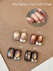 MISSMONDAY 1 Piece 15ml Meet Autumn Cat's Eye Magnetic Gel Nail Polish Removable UV LED Light Nail Polish Nail Enhancer DIY For Women - Magnetic Stick Not Included - Nhiều màu - Xem 2
