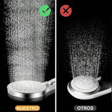 5'' Cabezal de Ducha de Mano, 5 Modos Ducha de Gran Caudal, Cromo de Cabezal de Ducha de Alta Presin, Regaderas para Bao con Manguera de 6, 5ft Soporte y Cierre de Agua con un Toque, para Bao Hotel etc - Tope de agua de un solo toque - Ver 7
