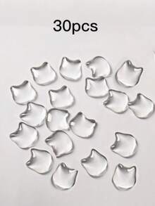 10/20/30pcs-Nail Art Typing Cat Head Stickers - Clear And Comfortable Protection For Long Nails - Reusable Adhesive Long Nail Keyboard Protectors For Typing And Gaming On Laptops, Notebooks, Laptops, Desktops