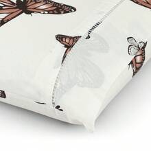 Premium Printed Bed Sheet Set With Elastic + Pillowcases Ponto Palito 200 Thread Count Single Double Queen And King Hypoallergenic - mariposa marrón - Ver 3