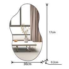 1/2pcs Irregular Wall Mirror Cloud Mirror Asymmetric Acrylic Wall Mirror, Suitable For Home Decoration, Room, Bathroom, Living Room Wall Decoration Mirror