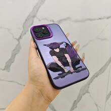 Funda de teléfono moderna y elegante para iPhone 17, 16, 15, 14, 13, 12, 11 Pro Max, X, XR, XSMAX, con un diseño de lucha de transformación del popular anime K-Kaiju No.8, con una carcasa dura plateada colorida que es resistente a la suciedad. - Negro - Ver 3
