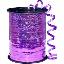 Cinta rizada morada - 500 yardas de cinta rizada metálica brillante para envolver regalos, globos, fiestas de Halloween y cumpleaños, 23939378 - Morado - Ver 1