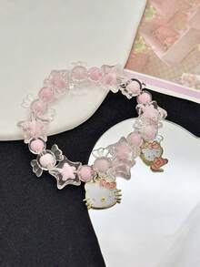 Sanrio Hello Kitty网红新款卡通手链小清新水晶串珠手链可爱甜美 - 均碼 - 查看 4