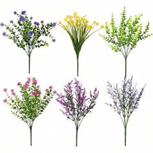 Camellia, Artificial Flowers Ranunculus Colorful Bouquet Home Decoration Wedding Decor 6PCS - màu xanh lá - Xem 1