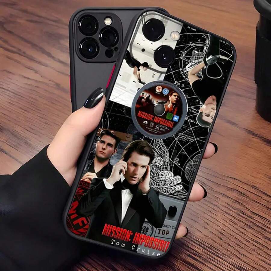 Mission Impossible Tom Cruise Phone Case Covercompatible with  15 Pro Max 14 Pro 16Pro Max 13 11 12 Mini Xs Xr 7 8 Plus Se Matte Back Cover,Covercompatible with  17 Hülle, 17 pro Hülle, 17 promax Hülle - Z1 - Übersicht 1