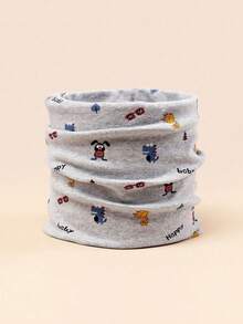 1pc Kids Soft Cartoon Neck Warmer For Daily Windproof Warmth, Autumn/Winter