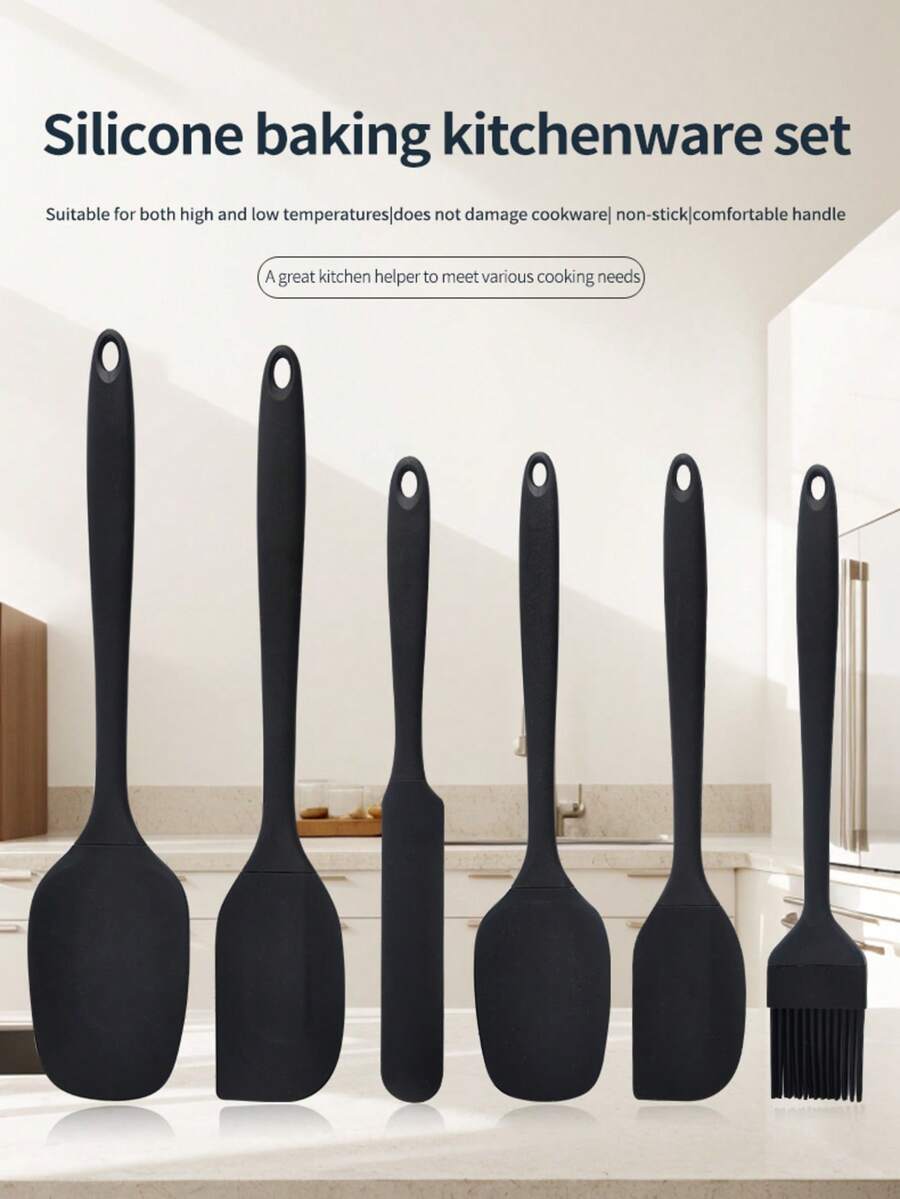 Premium Silicone Kitchen Utensil Set - Silicone Handled Cookware & Utensils, Heat Resistant, Non-Stick Cooking Tools And Bamboo Cooking & Cleaning - Multicolor - View 1