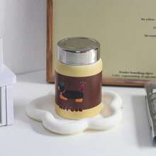 1 pieza Taza linda de 280ml, diseño de Capibara, acero inoxidable con revestimiento cerámico, mantiene las bebidas frías, compacta y portátil, taza para el desayuno, botella de agua para deportes al aire libre, de alta calidad - Multicolor - Ver 12