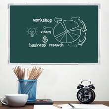 1X Large-Sized Writing And Drawing Board, Capable Of Using Chalk And Oil-Based Pens For Writing And Drawing, Suitable For School, Home Use, Company, Conference, And Store Messages - Multicolor - View 6