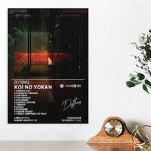 Framed Canvas 2D Flat, "Koi No Yokan" Album Music Poster Canvas Wall Art - Mysterious Melodic Abstract Design With Song Titles, Ideal For Bedroom, Office, Music Room Decor, Perfect Gift For Music Lovers, Music Wall Art, Bedroom Decoration, Artistic Print, Durable Artwork, Band Merchandise, Home Decorators, 2D Flat, Perfect For Room Decor, 2D Flat - 框架 - 查看 5