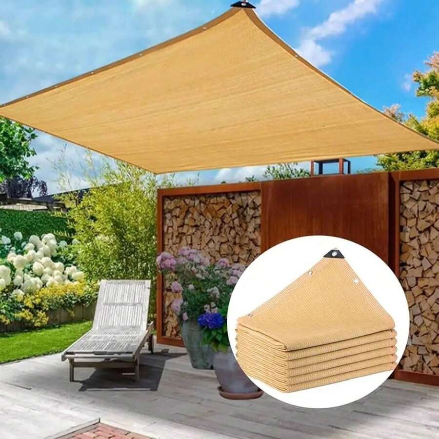 Red de Protección Solar Tela de Sombra Transpirable con Ojales y Refuerzos para Exteriores