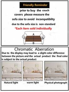 1件装四季通用沙发垫套，现代简约防滑沙发座垫保护套，防尘可水洗沙发套，米色，柔软不易褪色，宠物友好，适用于L型沙发和1/2/3/4人沙发 - 米色 - 查看 12