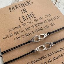 Friendship Bracelet, Best Friend Gift, Friendship Bracelet Set, Wish Bracelet WISH0321 - 黑色 - 查看 1