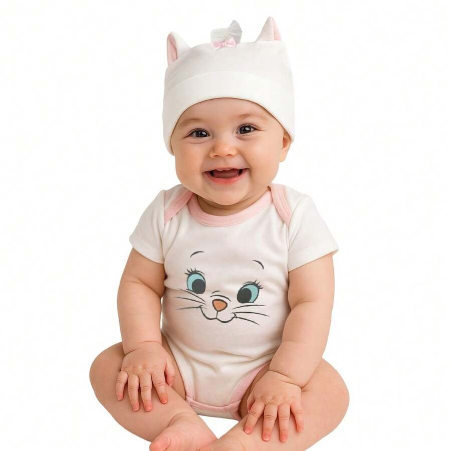 Disney Printed Multi-Garment Baby Outfit With Hat - White - View 1
