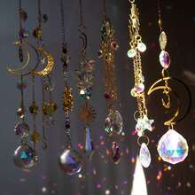7 Pcs Crystal Suncatcher For Window Hanging Sun Catchers With Crystal Prisms Decor For Indoor Outdoor Home Party Wedding Decor Hanging Crystals For Decoration - Multicolor - View 7
