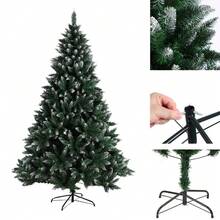 Cây thông Noel nhân tạo 120/150/180/210/240 Cm, Cây thông Noel nhân tạo, Dễ lắp ráp, Đế thép cacbon Trang trí Giáng sinh Quà tặng Giáng sinh Trang trí Giáng sinh - Xanh lá cây + trắng - Xem 2