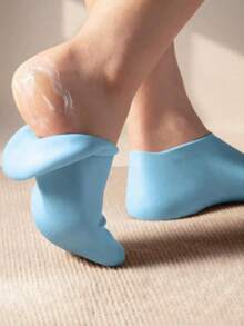 1 par de calcetines de gel de silicona para el cuidado de los pies, previene las grietas, elimina la piel muerta, calcetines de cuidado de los pies protectores y elásticos - Multicolor - Ver 8