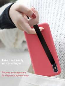 1pc Plain Silicone Elastic Phone Handstrap Gifts For Mother, Family, Friends, Birthday, Holiday Phone Charm, Phone Chain