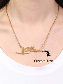 Individualisierte Tänzer Namenskette, personalisierte Gymnastik Namensplakette Kette für Frauen, Edelstahl Schmuck, Ballet Buchstaben Choker, Tanz Form Accessoires - tolles Geschenk für tanzende Freunde - Verschiedenfarbig - Übersicht 16