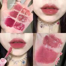 Set de Brillo de Labios Doble 2 en 1, Barra de Labios Líquida Aterciopelada y con Acabado de Espejo, Esmalte de Labios Brillante y Resistente al Agua de Larga Duración (6 # , para todo tipo de piel) - 5# - Ver 3