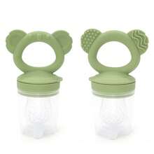Mordedor de frutas y verduras para bebé con diseño de koala, utensilios de alimentación de silicona, mordedor de frutas y verduras con nombre personalizado, regalo de cumpleaños para bebé - Multicolor - Ver 5