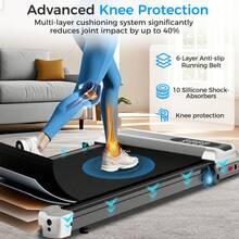 Walking Pad 3 In 1 Under Desk Treadmill, 2.5HP Low Noise Walking Pad Running Jogging Machine With Remote Control For Home Office, Lightweight Portable Desk Treadmill,300 LBS Capacity - 查看 4