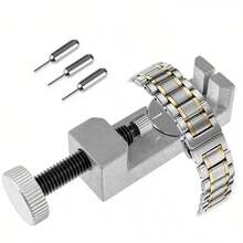 Watch Band Bracelet Link Pin Remover Repair Tool Kit Metal Strap Adjustable - 銀色 - 查看 1