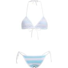 Womens Micro Tanning Bikini Kawaiii Japanese Cute Anime Lingerie Set Tiny Bra Thong Panty Bottom Extreme Swimsuit - 天藍 - 查看 3