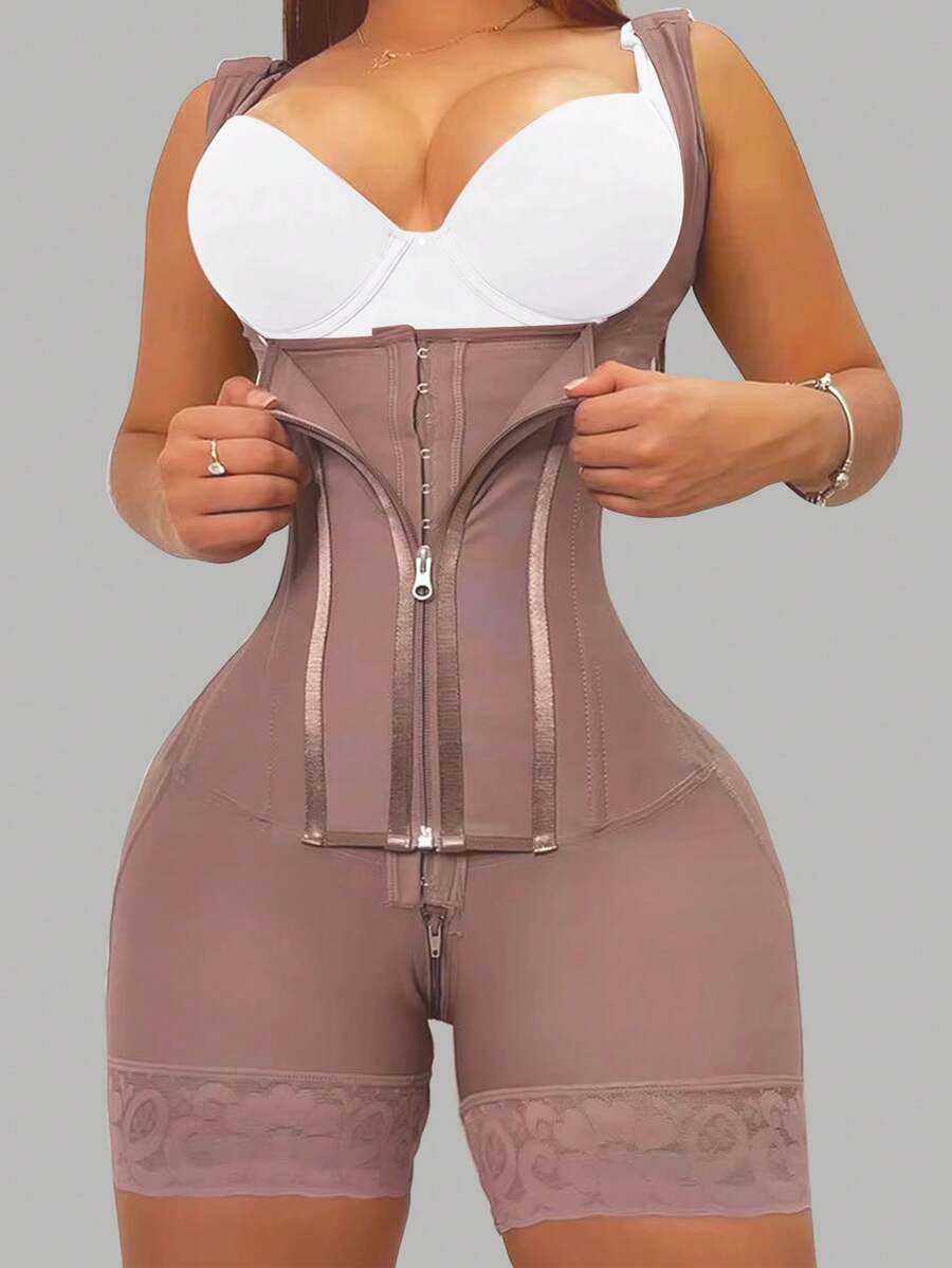 Colombian High Compression For Women Full Body Postpartum Shaperwear Tummy Control Butt Lift Breathable Slimming Girdle - Mauve Purple - View 1