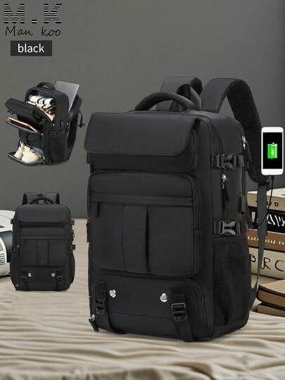 Large Capacity Lightweight Multi-Function Travel Backpack With USB Port, Suitable For Men And Women, Ideal Christmas Gift For Friends Travel Bags