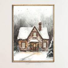 1/3pcs Vintage Christmas Wall Art Picture Winter Landscape Prints Canvas Paintings Santa Posters Holiday Decor For Living Room,Bedroom,Apartment,Dorm Room Decor Gift For Her Unframed - Multicolor - View 4