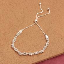 925 Sterling Silver Bolo Bracelet Italian Lightweigh Sliding Adjustable Chain Link Bolo Bracelets For Women - BeadedTwisted - View 4