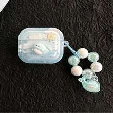 Dolphin/Whale, Flower Rabbit Cat/ Flower Rotatable Anti-Stress Protective Case Compatible With Apple Bluetooth Earphones, Scratch-Resistant And Drop-Proof Protective Case Compatible With Apple Bluetooth Earphone Case - Clear - View 16