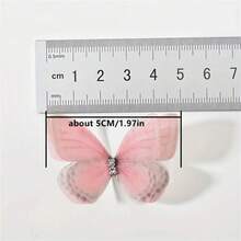 50/100 miếng vải trang trí bướm thủ công, bướm vải mini, miếng dán bướm trang trí 3D màu sáng với chi tiết sáng bóng, thích hợp cho đồ thủ công tự làm, quần áo, phụ kiện tóc, rèm cửa, trang trí bó hoa, đồ dùng làm đồ trang sức, đồ dùng nghệ thuật và thủ công, mẫu trang sức, đạo cụ chụp ảnh và trang trí nhà cửa, đồ trang trí bướm thích hợp cho trang trí tiệc, trang trí trong nhà hoặc sân, trang trí sân vườn, trang trí phòng, trang trí đám cưới, trang trí ngày lễ, phụ kiện trang trí bướm tinh tế - Nhiều màu - Xem 4