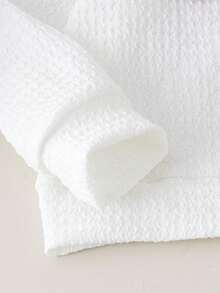 2 件女童休闲可爱 3D 花卉上衣和裤子套装，春秋 - 酒紅色 - 查看 6