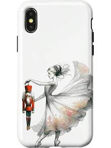 Christmas Ballerina Nutcracker Print Case For IPhone 142025.1 - IPhone X/XS - View 2