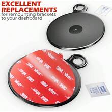 Dashboard Pad Mounting Disk Suction Cup Mount - Dashboard Sticky Pad Car Phone Holder - Ultra Sticky Adhesive Disc Cam, GPS, IOttie Car Mount - 75mm 2 - Pack - 3M 紅色 - 查看 4
