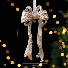 Champagner-Finish Acryl Schneeflocke Weihnachtsbaum Anhänger Dekoration Szene Ornament